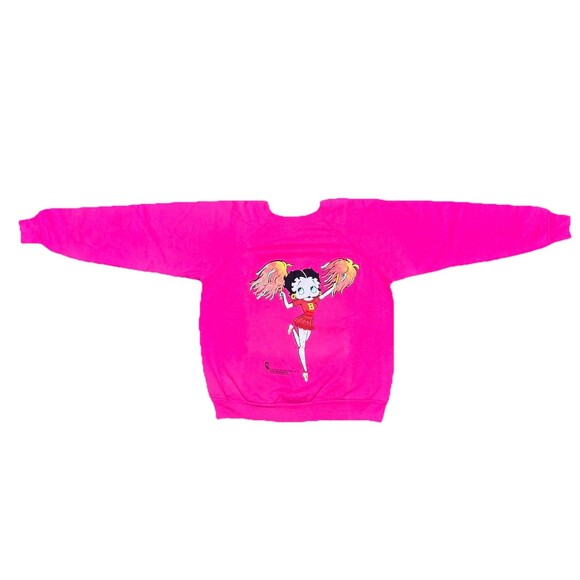 Vintage 1994 Betty Boop Cheerleader Sweatshirt Large - Fleischer Studios 90s - Picture 2 of 7